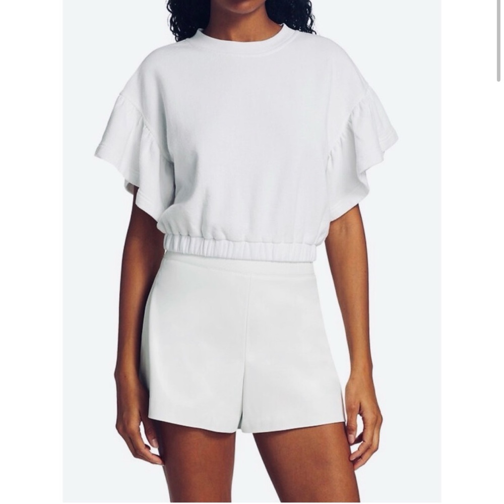 alice + olivia Joline Cropped Sweatshirt - Size S